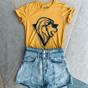 HOPE OUTFITTERS Mustard Yellow Lion Tee